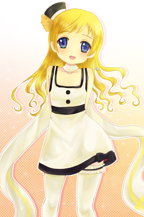 1boy, aoyagi_tamasaburou, blonde_hair, blue_eyes, blush, bokutachi_otoko_no_musume, crossdressing, crossdressing_(mtf)