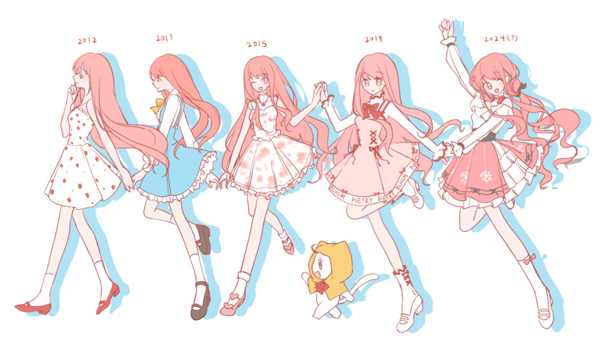 2012, 2013, 2015, 2019, 2024, 5girls, :o, ?