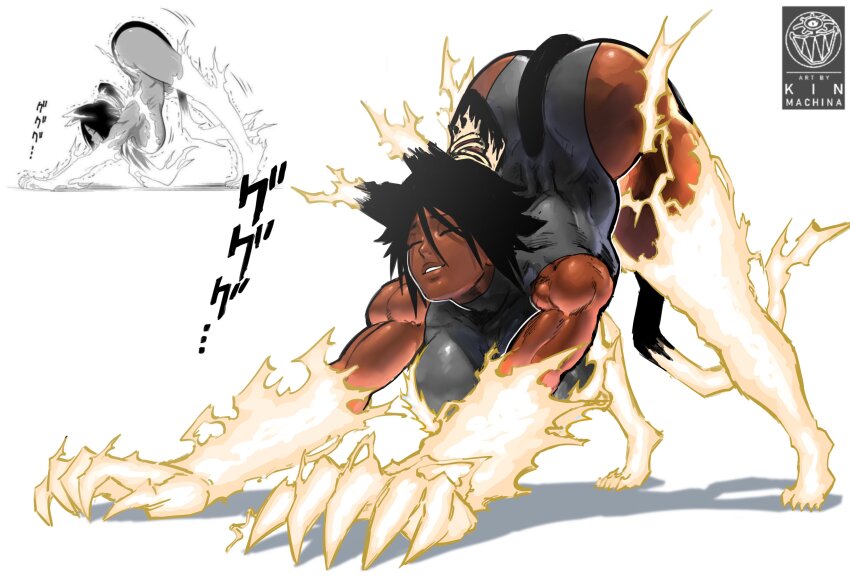 1girl, absurdres, ass, bleach, bleach:_sennen_kessen-hen, breasts, closed_eyes, comic_panel_redraw