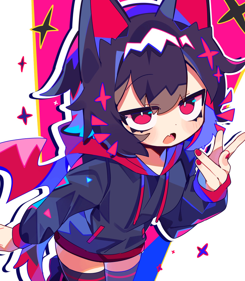 1girl, absurdres, analogous_colors, androgynous, animal_ears, arm_at_side, black_footwear, black_hair