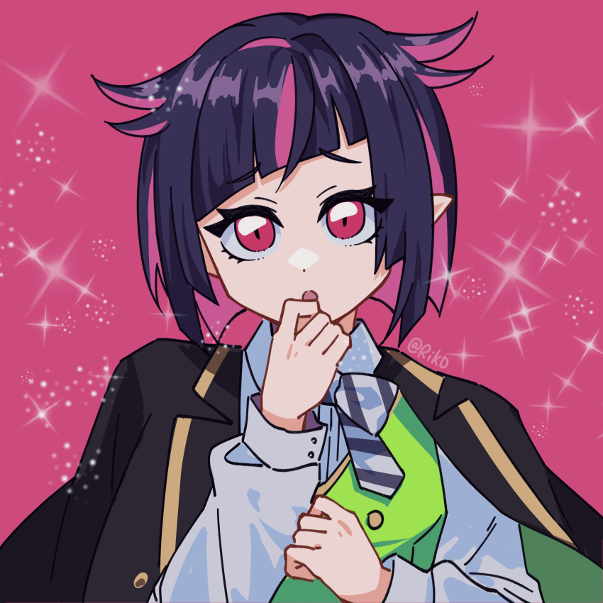 1boy, absurdres, animated, animated_gif, black_hair, black_jacket, bow, bowtie