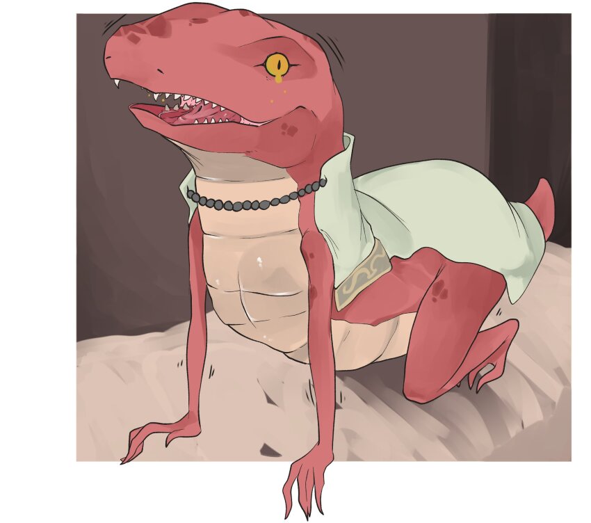 1girl, all_fours, cape, commentary, elden_ring, english_commentary, full_body, furry