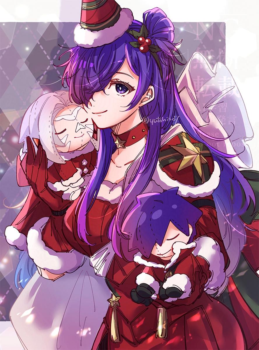 1girl, arval_(fire_emblem), breasts, character_doll, doll, dress, elf_hat, female_shez_(fire_emblem)