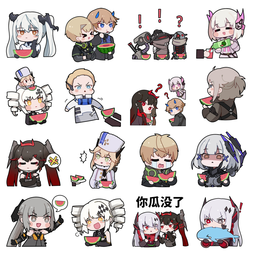 !, >_<, 4boys, 6+girls, :d, ?, alpha_(pgr), animal