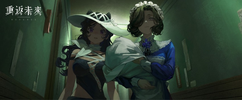 2girls, anjo_nala, backlighting, bare_shoulders, black_dress, black_hair, blanket, blue_dress