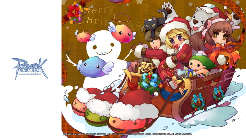 >_<, 2boys, 2girls, :3, :d, angel_wings, angeling, animal