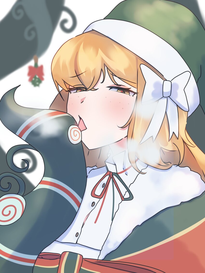 absurdres, christmas, christmas_nightmare_(e.g.o), coat, conicalart, e.g.o_(project_moon), hat, heart