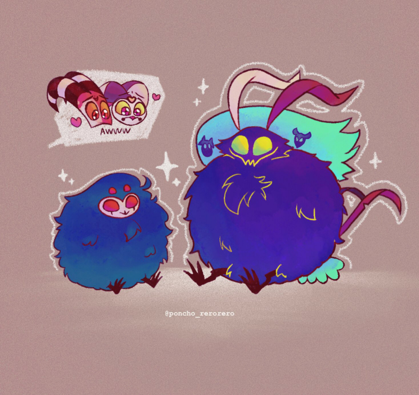 4boys, asmodeus_(helluva_boss), bird, bird_boy, blitzo_(helluva_boss), demon_boy, extra_eyes, fizzarolli_(helluva_boss)