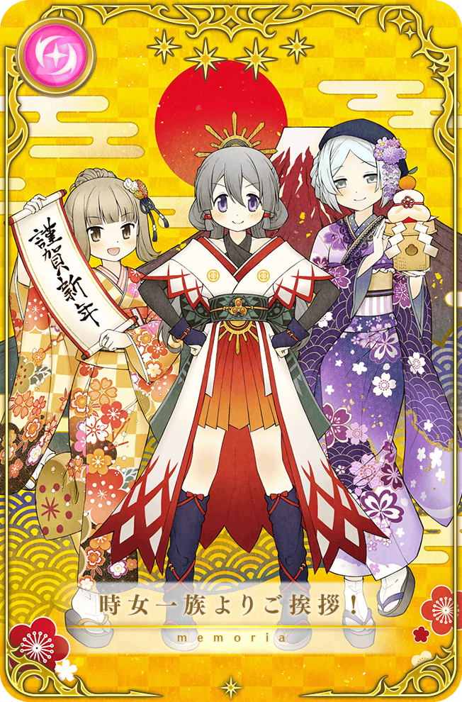 3girls, artist_request, bare_shoulders, beret, black_bridal_gauntlets, black_hat, black_ribbon, black_shirt