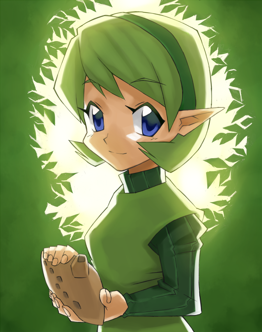 1girl, backlighting, blue_eyes, closed_mouth, commentary_request, fairy, fingernails, green_hair