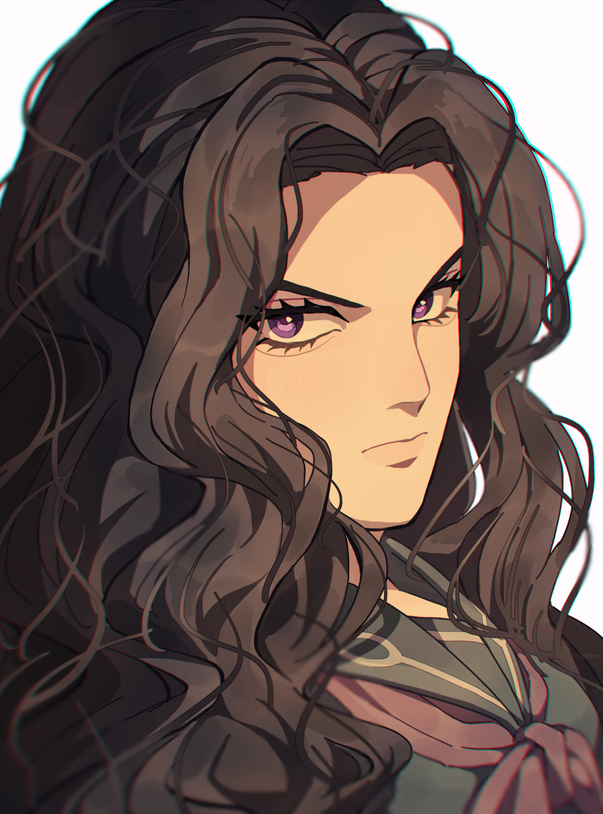 1girl, absurdres, black_hair, diamond_wa_kudakenai, highres, jojo_no_kimyou_na_bouken, long_hair, looking_at_viewer