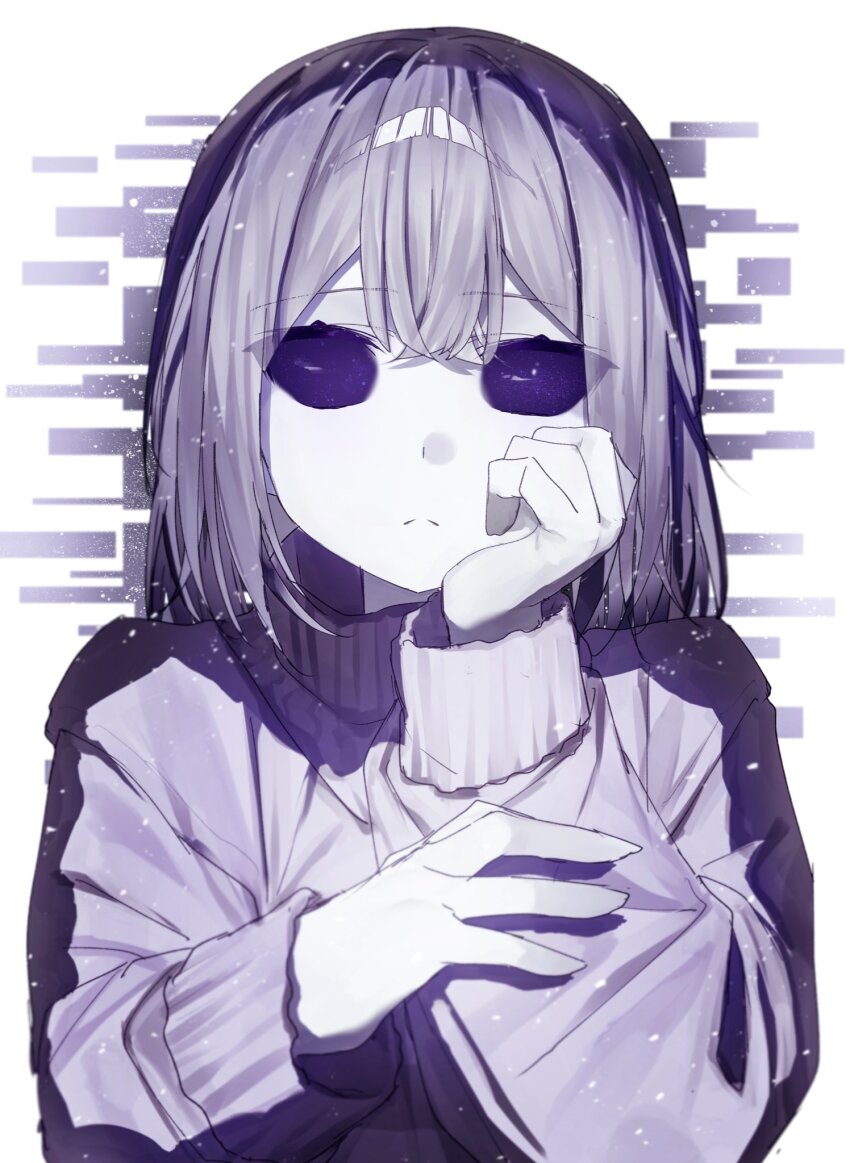1other, alternate_universe, closed_mouth, colored_skin, commentary_request, core_frisk, double-parted_bangs, frisk_(undertale)
