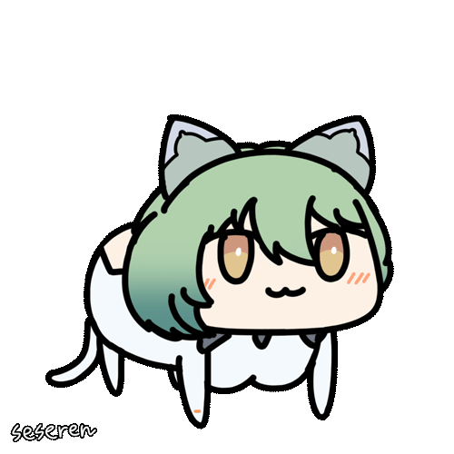 1girl, :3, admiral_nakhimov_(azur_lane), all_fours, animal_ears, animated, animated_gif, artist_name