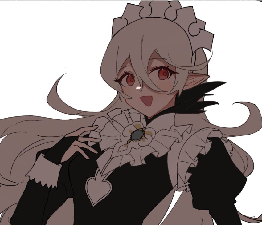 alternate_costume, black_bridal_gauntlets, black_dress, black_feathers, bridal_gauntlets, female_corrin_(fire_emblem), cosplay, dress