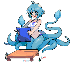 +_+, 1girl, :o, animated, animated_gif, artist_name, blinking, blue_eyes