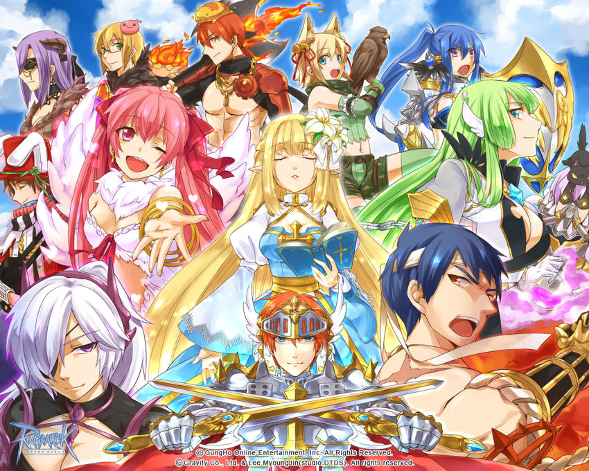 +_+, 6+boys, 6+girls, :3, abs, agni_(ragnarok_online), animal, animal_ears