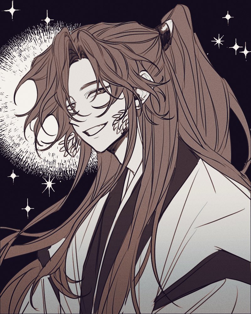 1boy, black_background, brown_hair, chinese_clothes, falling_shark, half_updo, hanfu, high_ponytail