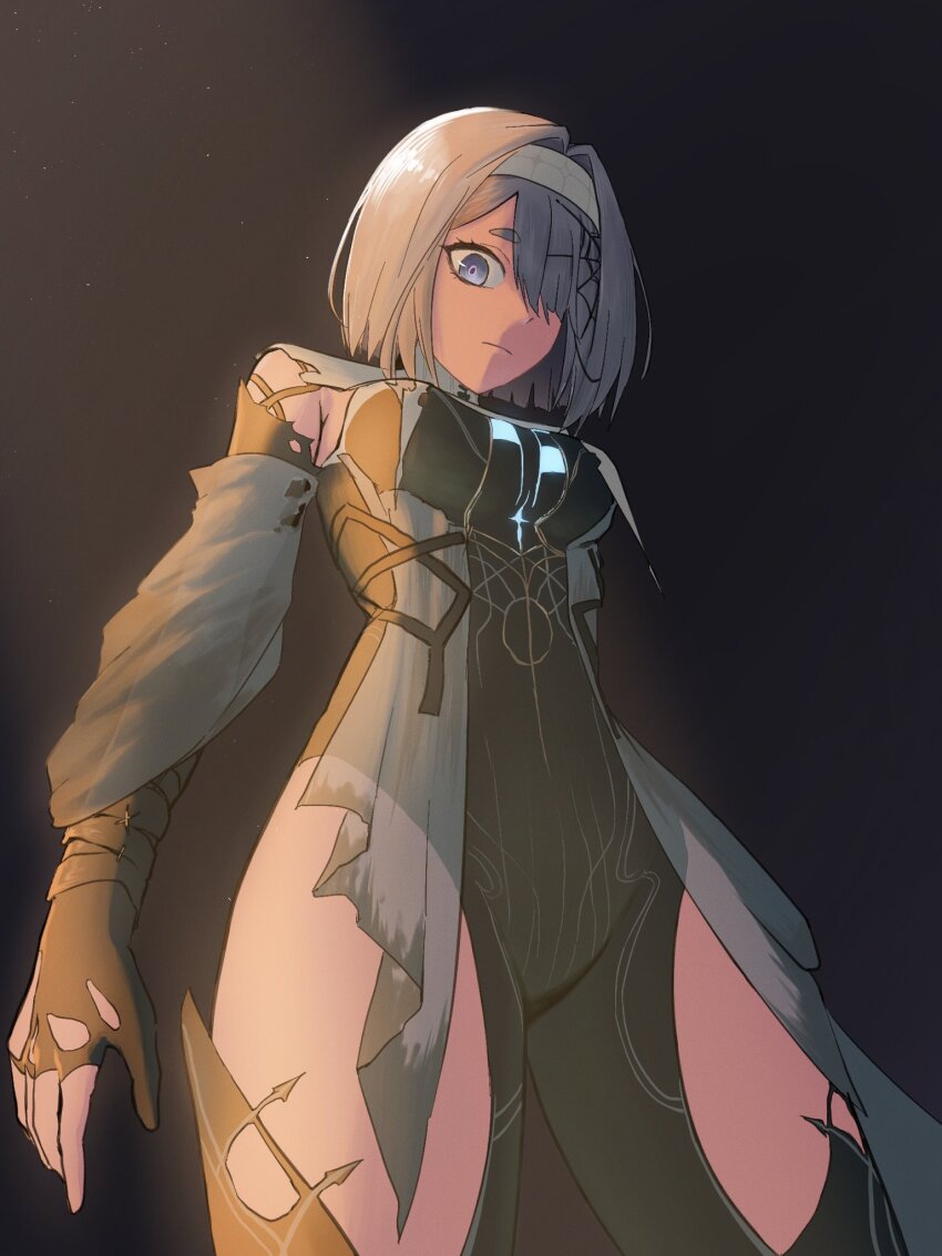 1girl, alisa:_echo_(twilight_veil)_(pgr), alisa_(pgr), bell_(only-id_228), black_dress, black_gloves, blue_eyes, blue_hair