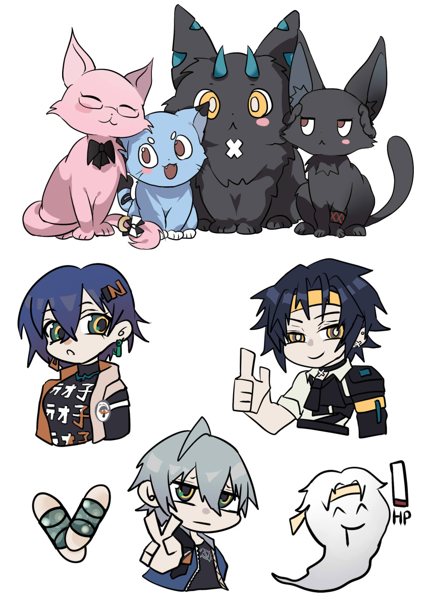 1441247349, 1girl, 2girls, absurdres, asaba_harumasa, asaba_harumasa_(cat), belle_(zenless_zone_zero), black_cat