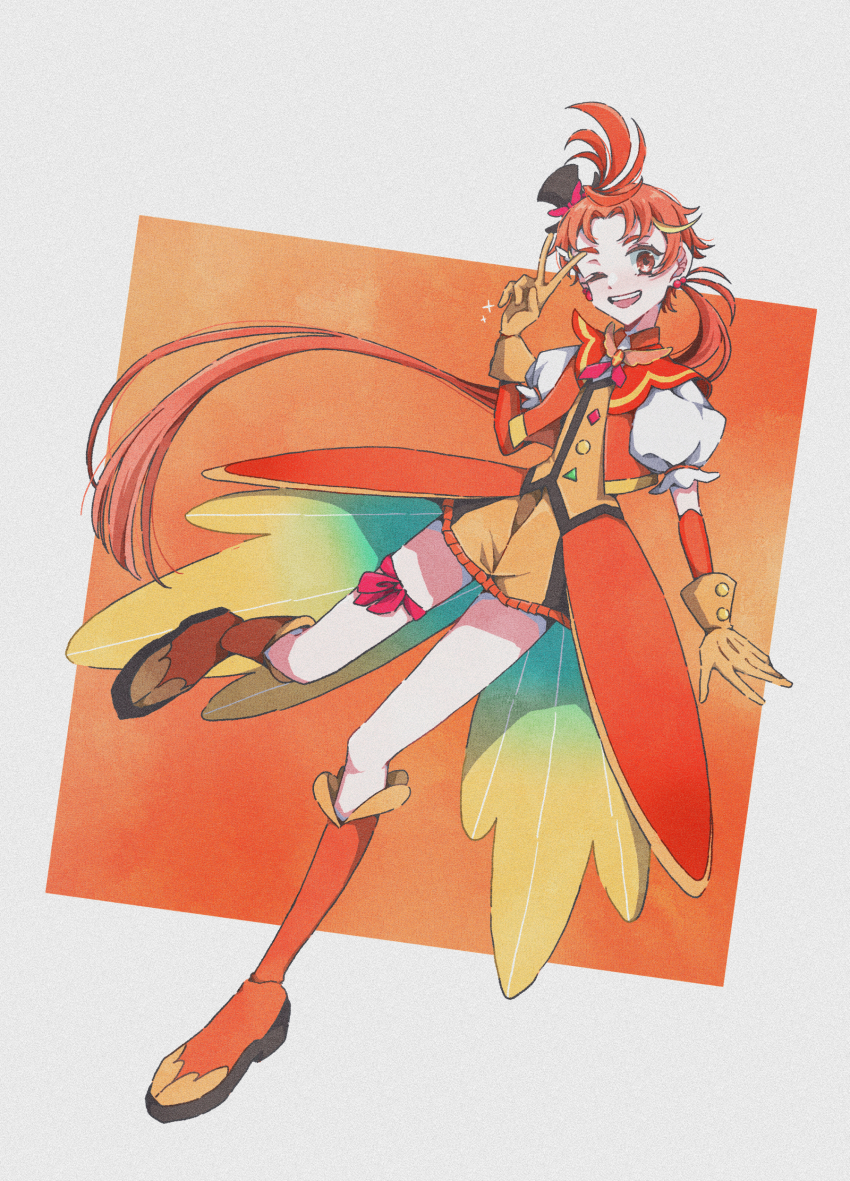 1boy, absurdres, boots, brooch, coattails, commentary, cropped_jacket, cure_wing
