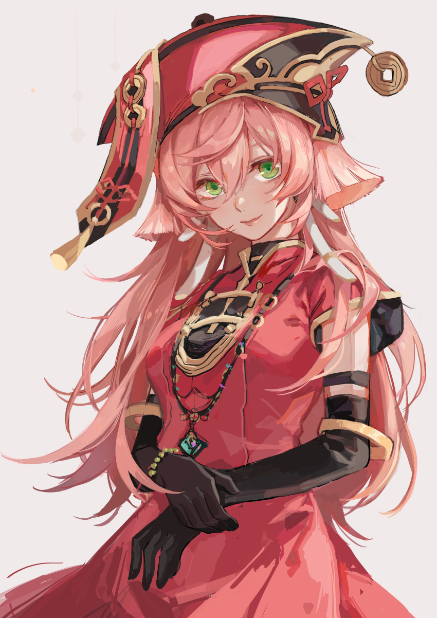 1girl, absurdres, alternate_costume, antlers, black_gloves, bracelet, breasts, elbow_gloves