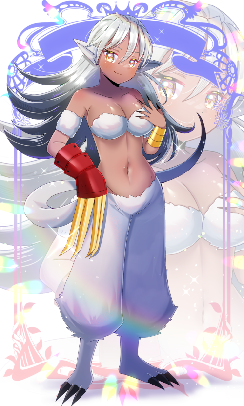 1girl, animal_ear_fluff, animal_ears, black_nails, blush, breasts, brown_eyes, claw_(weapon)