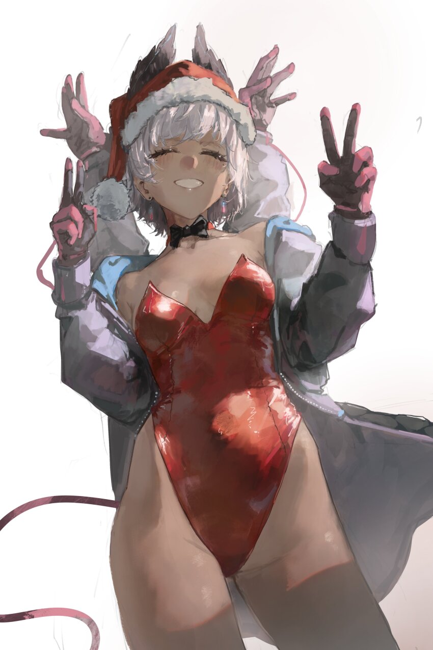 1girl, absurdres, aqua_jacket, arknights, black_bow, black_bowtie, black_gloves, black_jacket