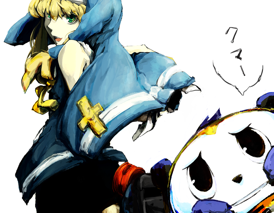 1boy, arc_system_works, atlus, bad_id, bad_pixiv_id, bike_shorts, blonde_hair, bridget_(guilty_gear)