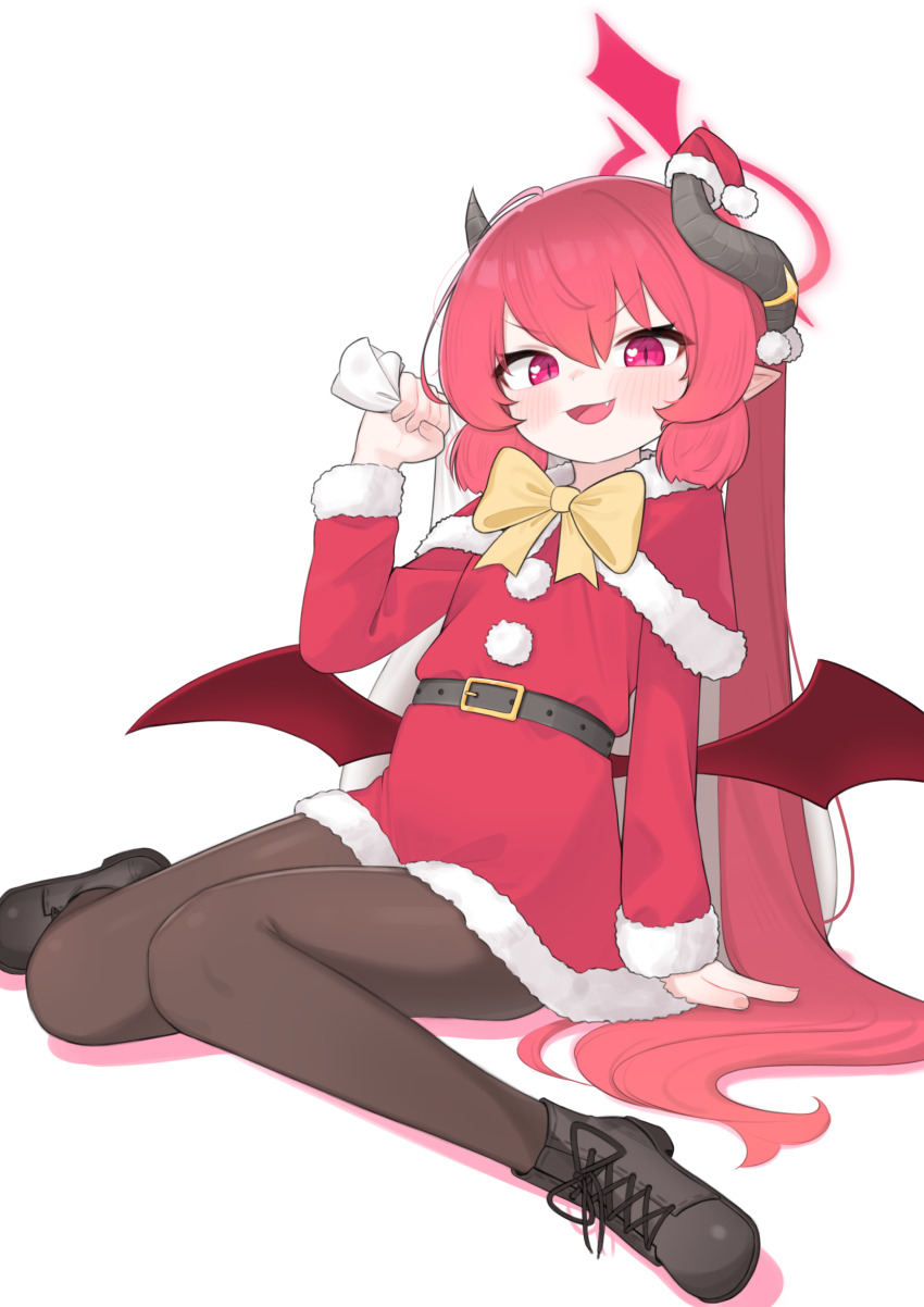 1girl, :3, absurdres, belt, blue_archive, blush, boots, bow