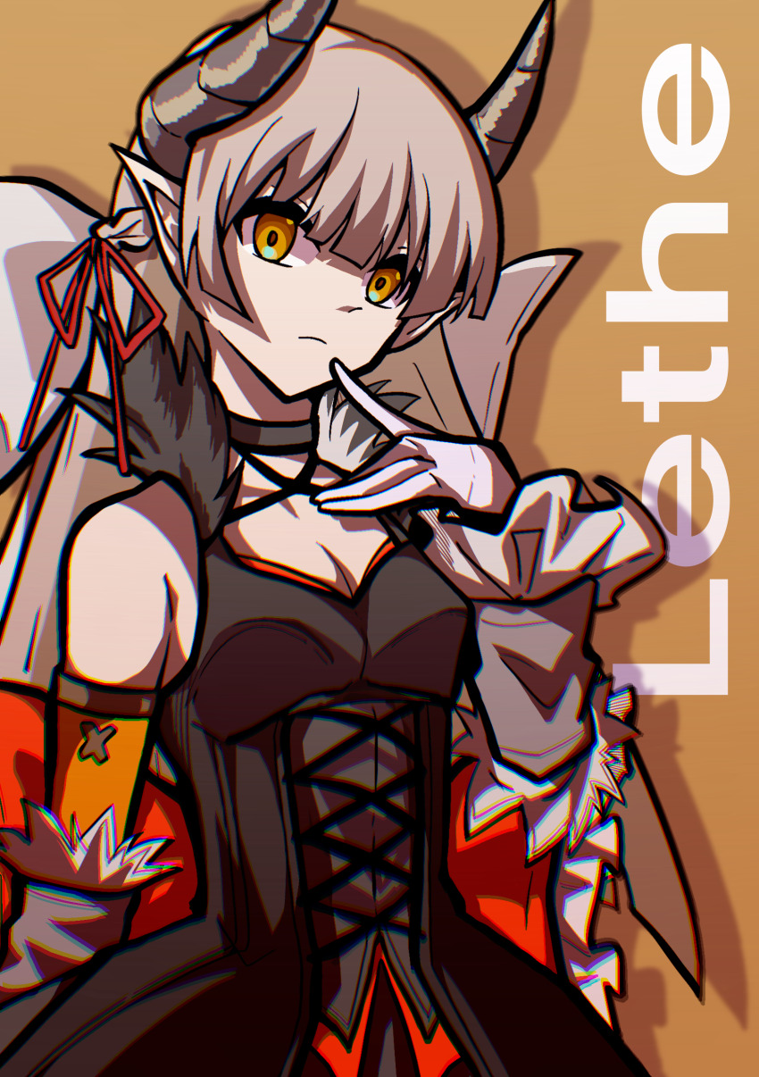 1girl, absurdres, arcaea, detached_sleeves, eternalcompass, flat_chest, highres, horns