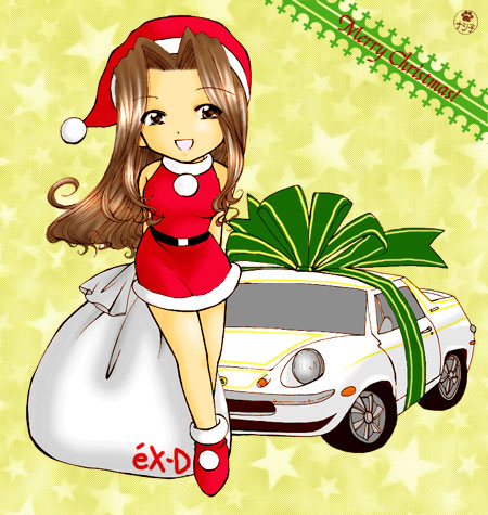 00s, 1girl, bad_id, bad_pixiv_id, car, chibi, endou_lorna, ex-driver