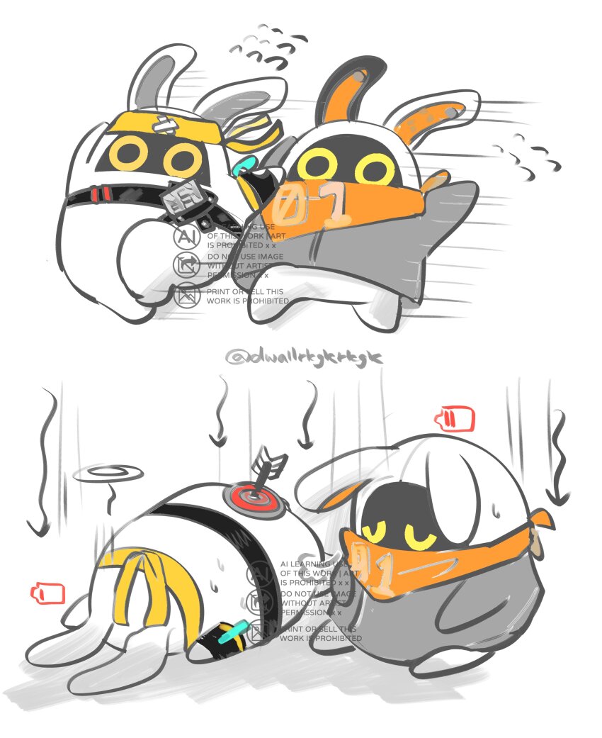 2others, absurdres, asaba_harumasa, asaboo_(zenless_zone_zero), bangboo_(zenless_zone_zero), doru, eous_(zenless_zone_zero), headband