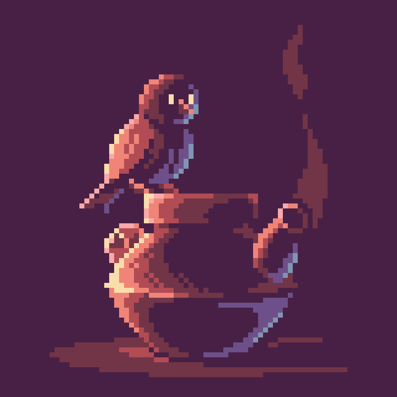 animal_focus, bird, brown_background, commentary, english_commentary, louispretends, no_humans, original