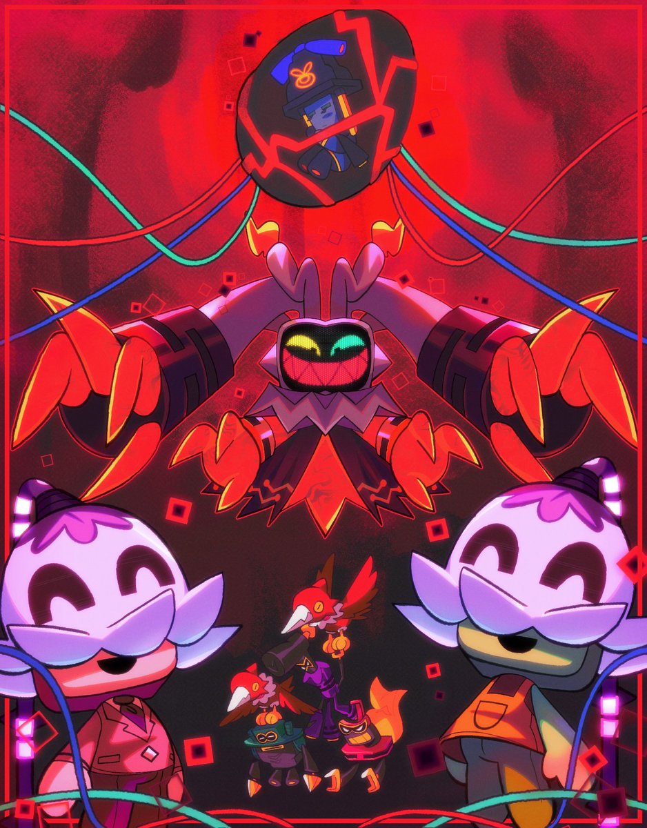 ^_^, bird, cable, closed_eyes, cozette_(mario), ecks_(mario), formal_clothes, grin