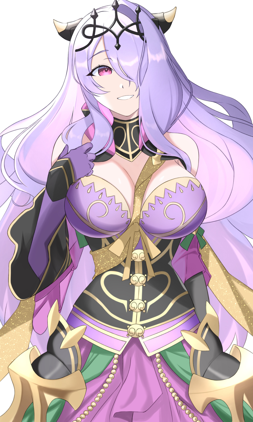 1girl, absurdres, armor, between_breasts, breasts, camilla_(alluring_darkness)_(fire_emblem), camilla_(fire_emblem), commentary_request