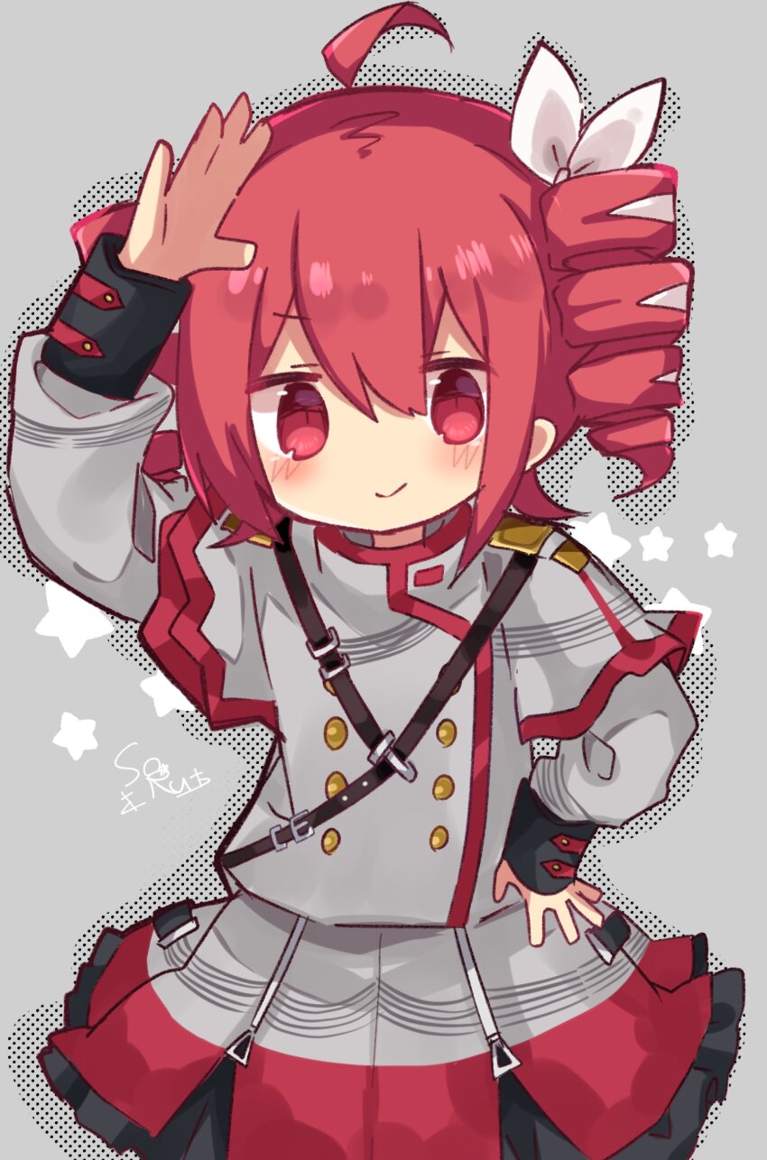 1girl, absurdres, aged_down, ahoge, black_skirt, blush, buttons, child