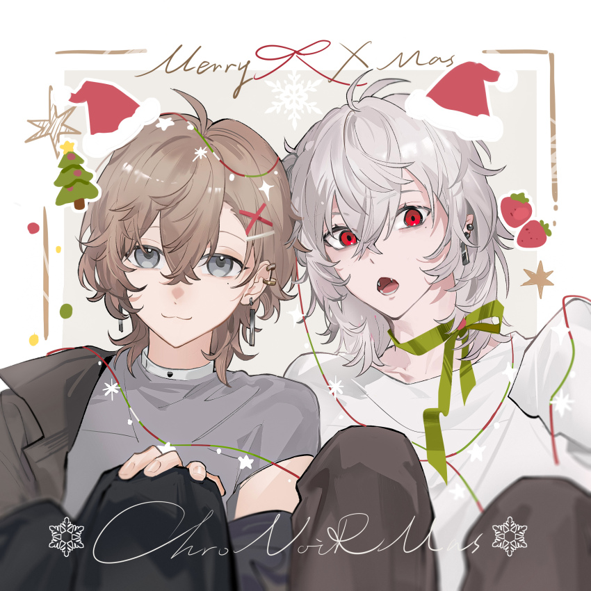 2boys, :3, :o, abbitr2, absurdres, ahoge, antenna_hair, black_pants