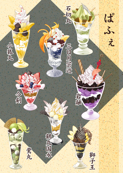 banana, banana_slice, blueberry, bowl, character-themed_food, character_name, chocolate, cinnamon_stick