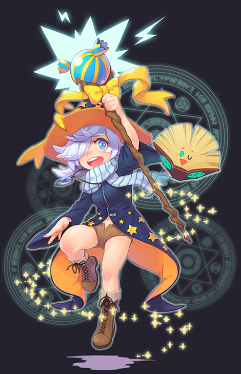 1boy, black_coat, blue_eyes, bow, brown_footwear, brown_shorts, candy, coat