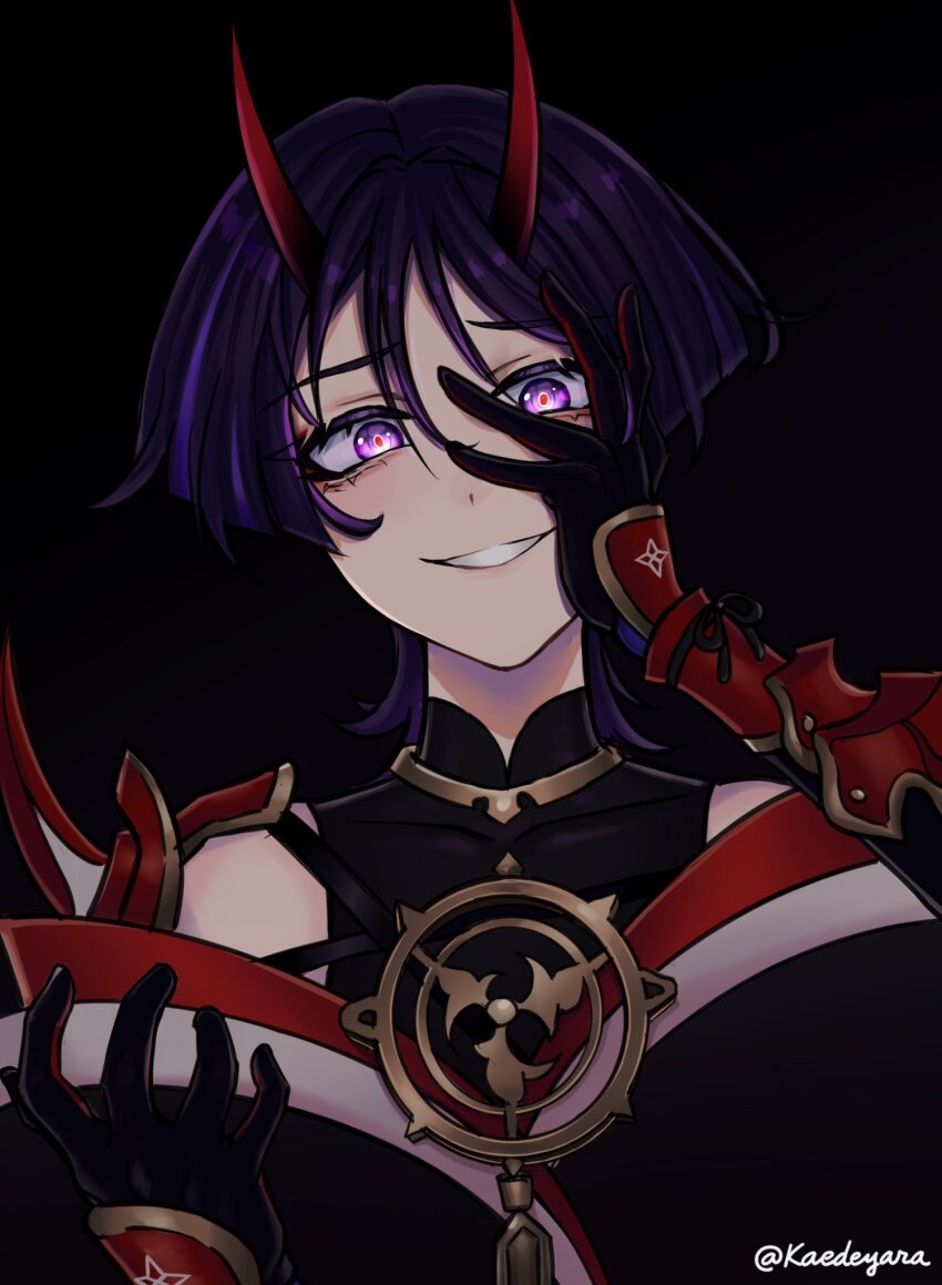 1boy, armor, black_bodysuit, black_gloves, black_kimono, blunt_ends, bodysuit, cosplay