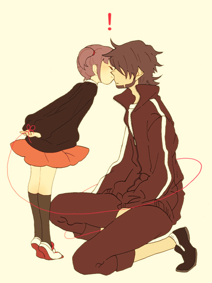 !, 1boy, 1girl, age_difference, aged_down, bad_id, bad_pixiv_id, beard