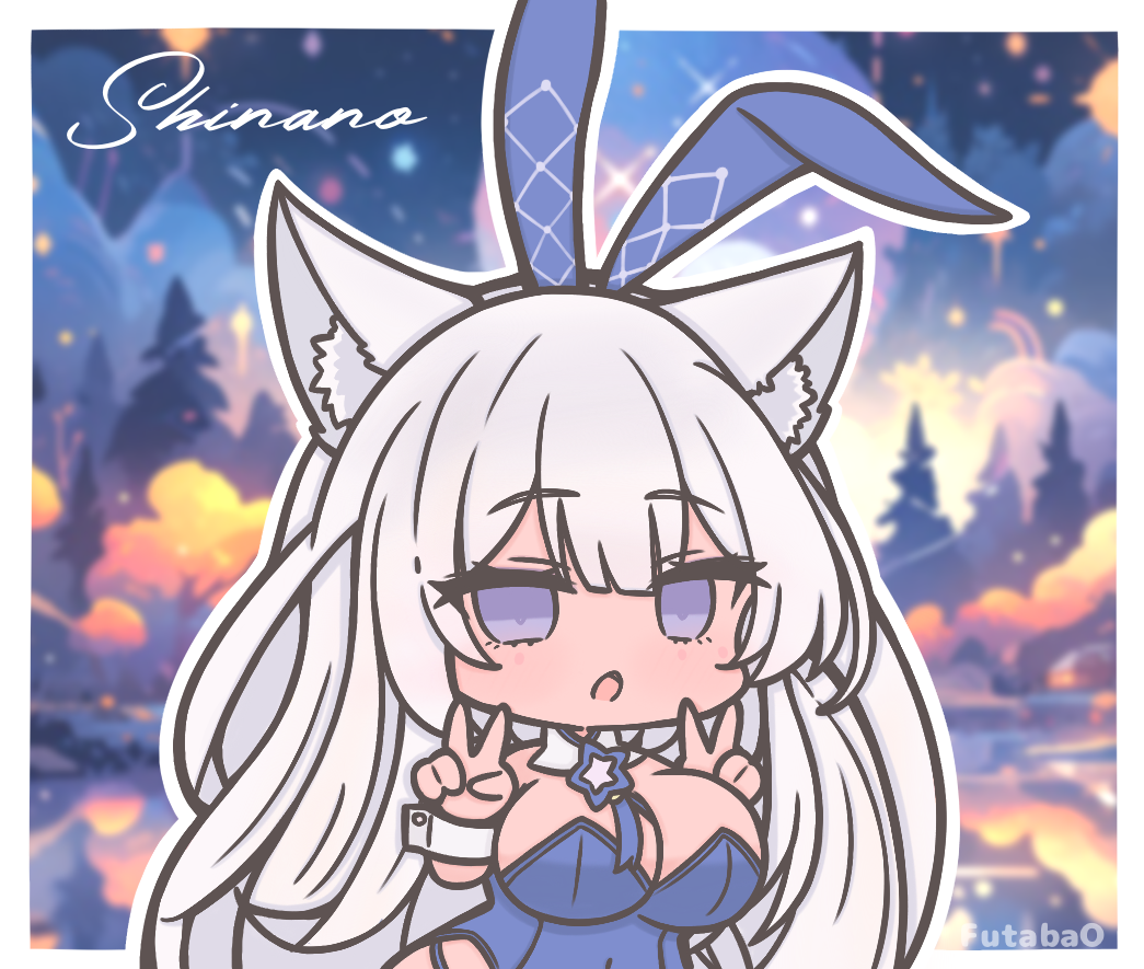 1girl, ai-assisted, ai-generated_background, animal_ears, artist_name, azur_lane, blue_collar, blue_eyes