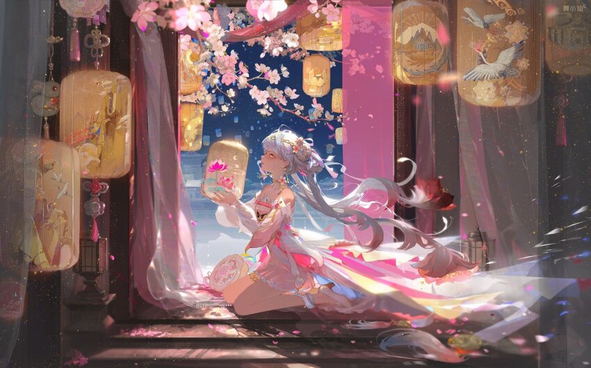 1girl, bare_shoulders, chinese_commentary, commentary_request, detached_sleeves, dress, high_heels, highres