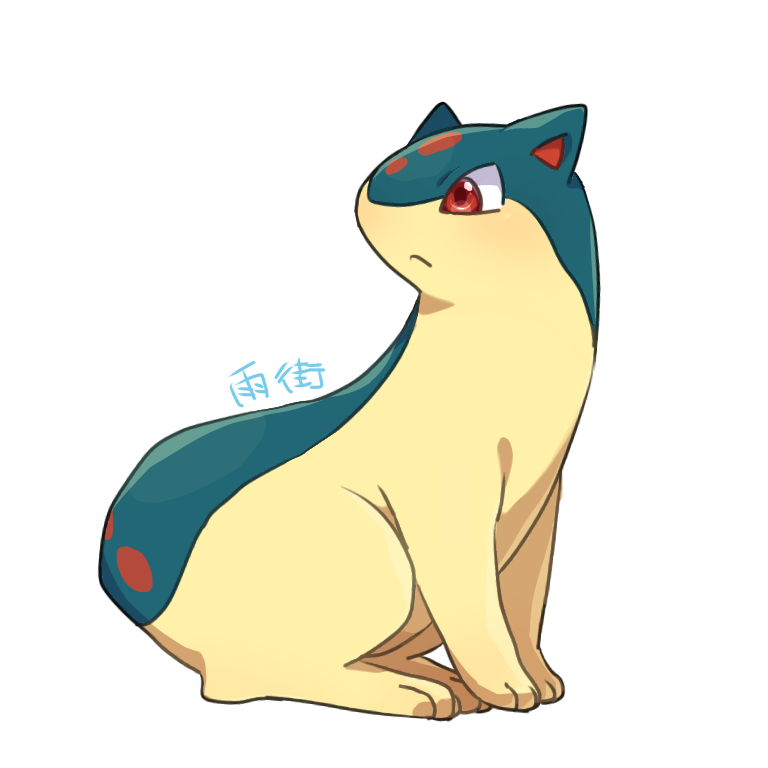 amemachi_(nono_a), animal_focus, closed_mouth, full_body, gen_2_pokemon, looking_back, nintendo, no_humans