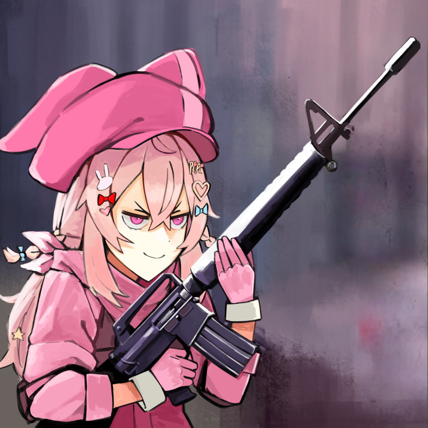 1girl, absurdres, alternate_costume, animal_ear_headwear, animal_ears, archived_source, artist_request, assault_rifle