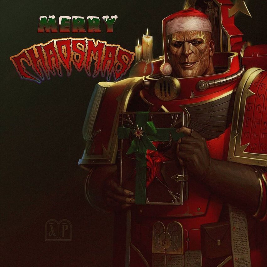 1boy, adeptus_astartes, arhpriest, armor, bald, book, brown_eyes, candle