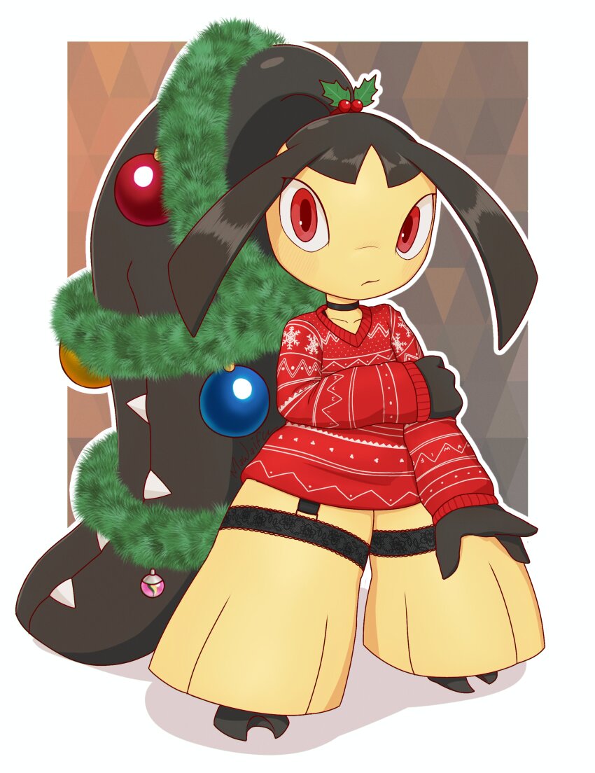 1girl, absurdly_long_hair, absurdres, barefoot, big_hair, black_choker, black_hair, black_skin