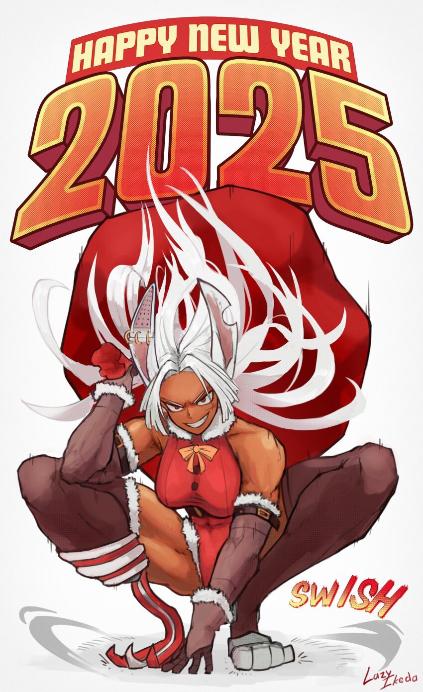 1girl, 2025, absurdres, animal_ear_piercing, animal_ears, arm_up, artist_name, bag