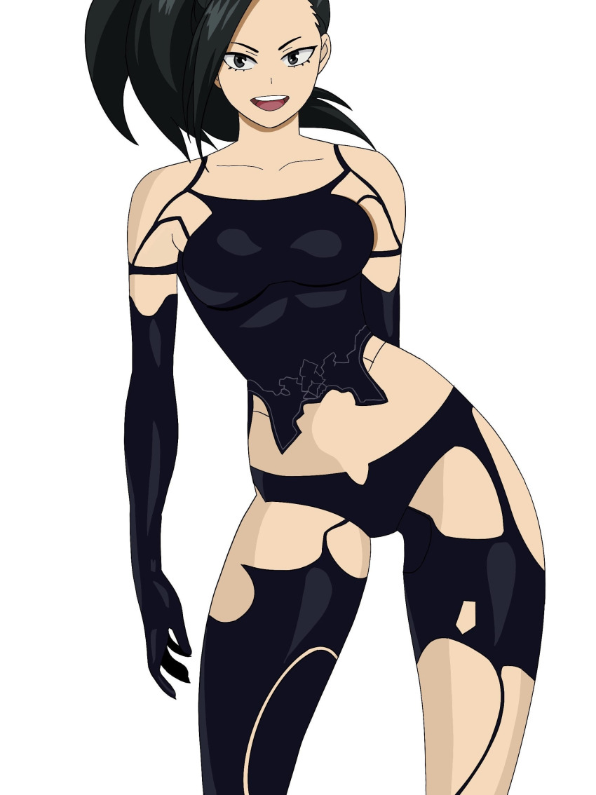 1girl, absurdres, bad_id, bad_reddit_id, black_eyes, black_hair, boku_no_hero_academia, early_departure