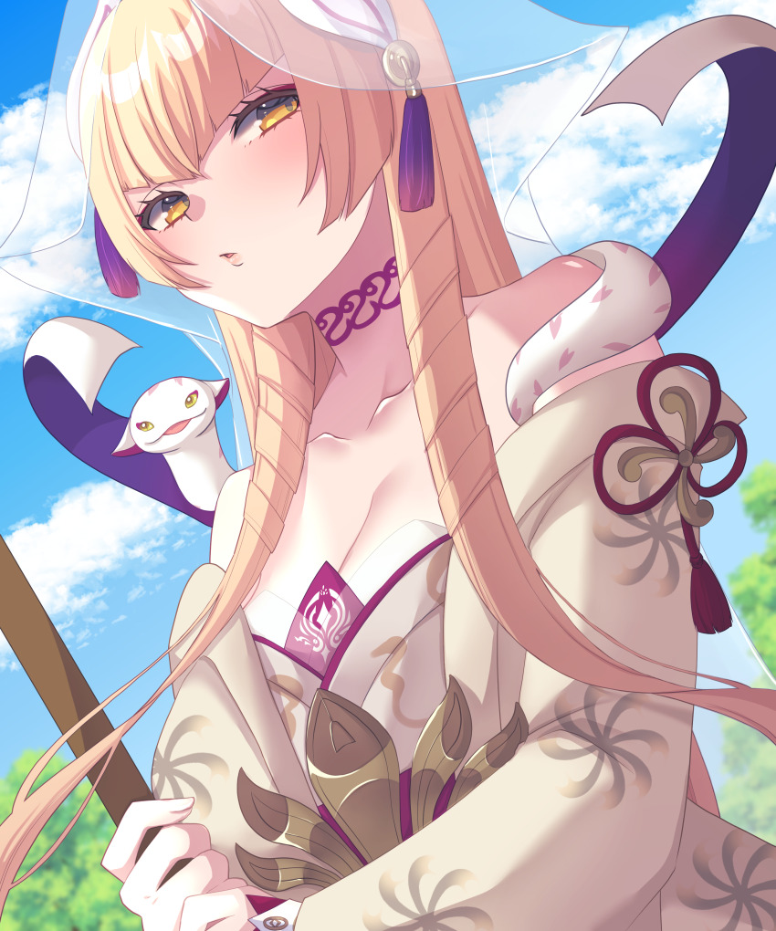 absurdres, blonde_hair, breasts, bridal_gauntlets, chinese_zodiac, granblue_fantasy, highres, indala_(granblue_fantasy)